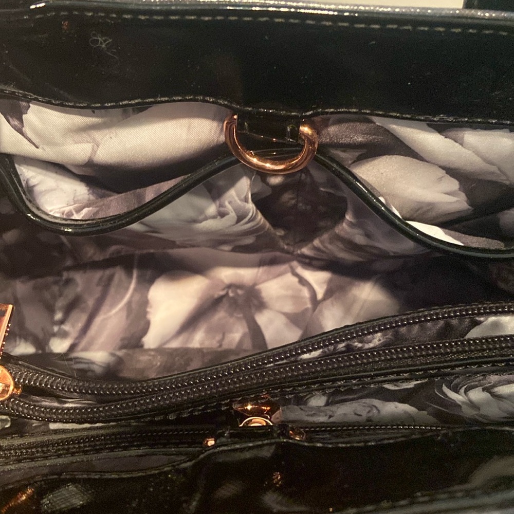 Ted Baker London Floral Shoulder Bag - Black and Pink - Picture 5 of 9